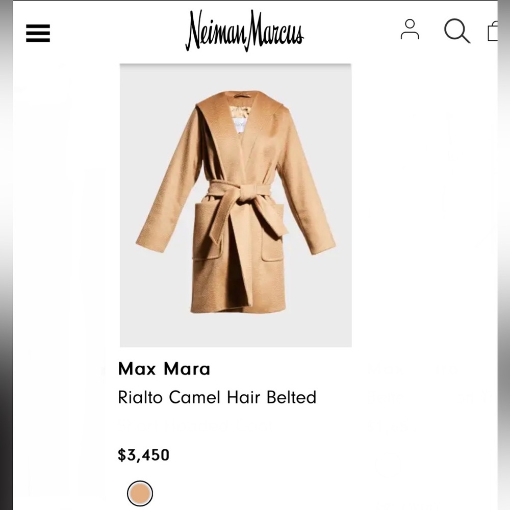 Max Mara Camel Hair Soft Coat